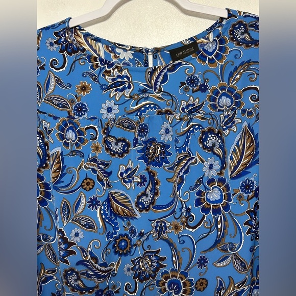 J Jill Wearever Collection Paisley Long Sleeve Blouse - Picture 2 of 10